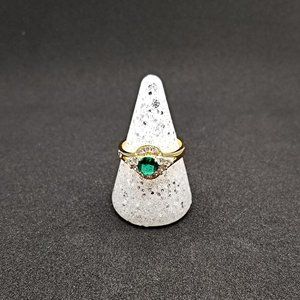 Gold Emerald Ring Size 10 Ring Bomb Party